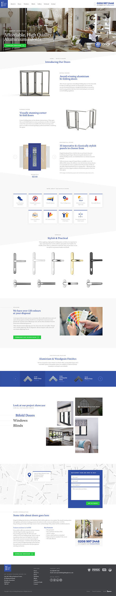 1st Folding Sliding Doors Product Page Screenshot