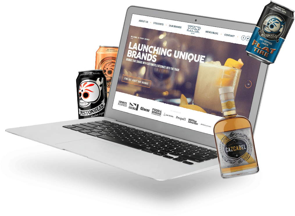 Proof Drinks Desktop Mockup