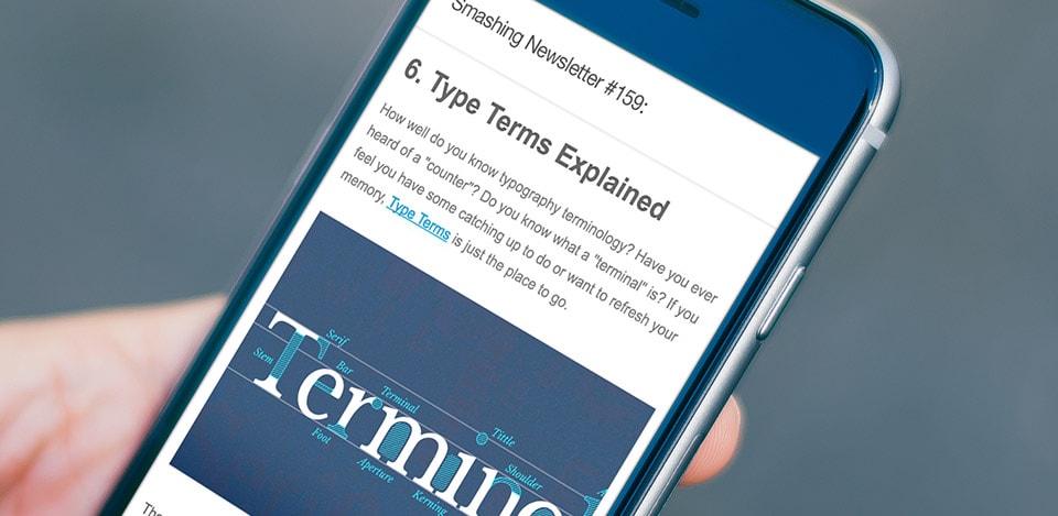 Type Terms featured in Smashing Magazine newsletter