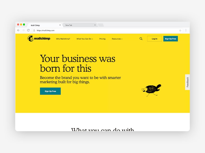 Mailchimp Homepage