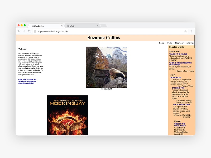 Suzanne-Collins-Website