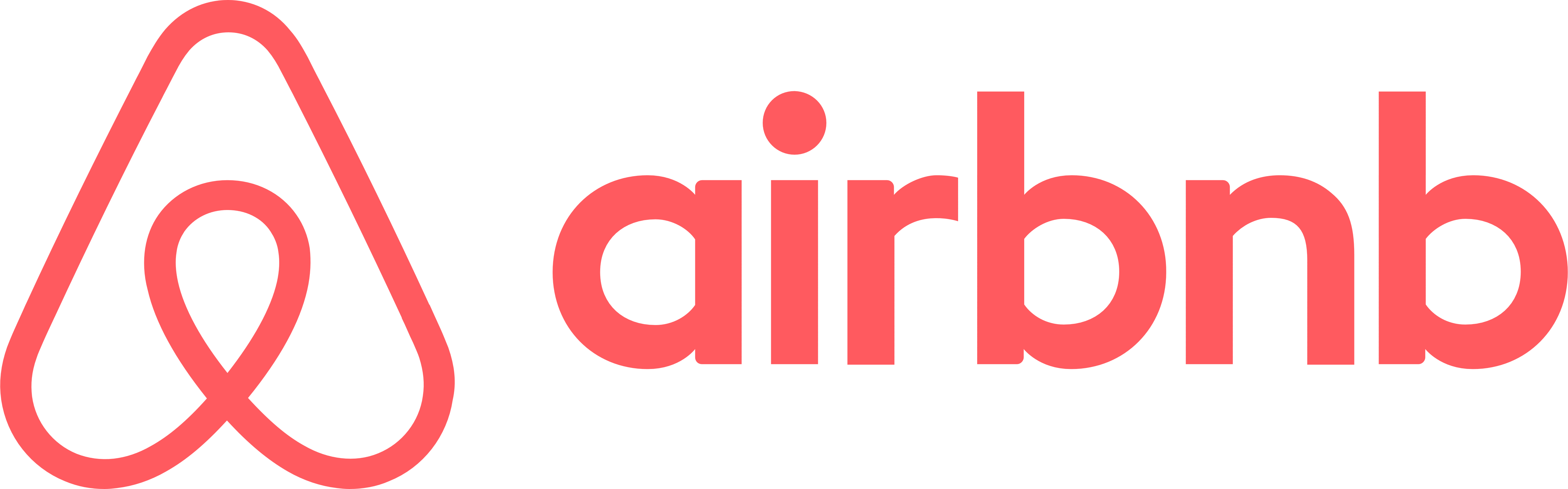 The company airbnb logo which is an icon and text