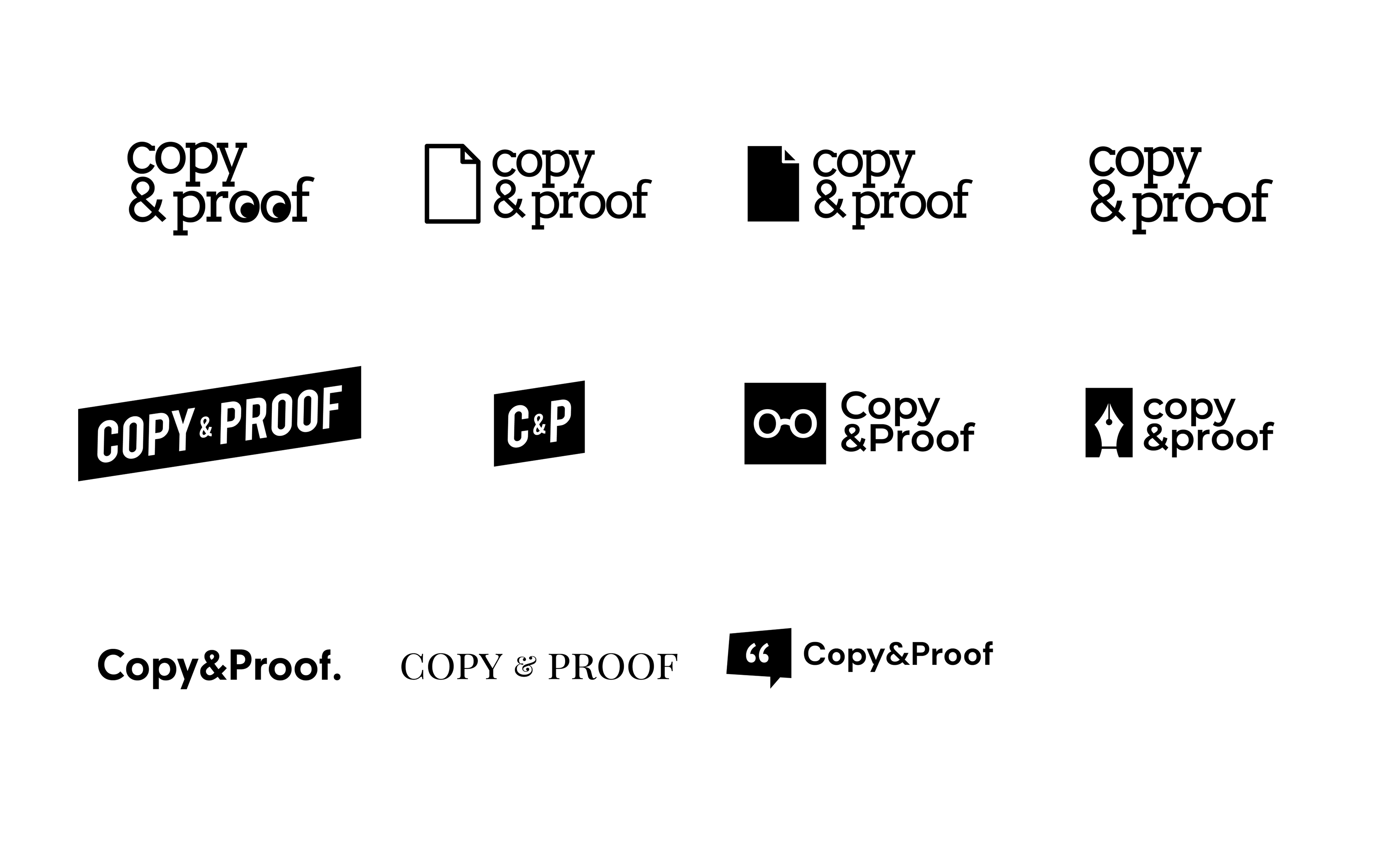 Digital versions of the Copy and Proof logo